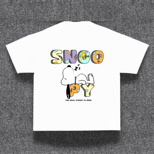 SNOOPY CASUAL DESCANSANDO / CAMISETA BLANCA – "La Tranquilidad de Snoopy" Edition